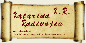 Katarina Radivojev vizit kartica